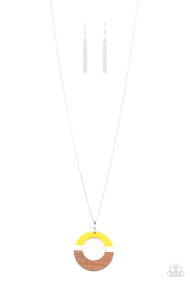 Paparazzi Necklace Sail Into The Sunset Yellow Paparazzi Jewelry Necklaces