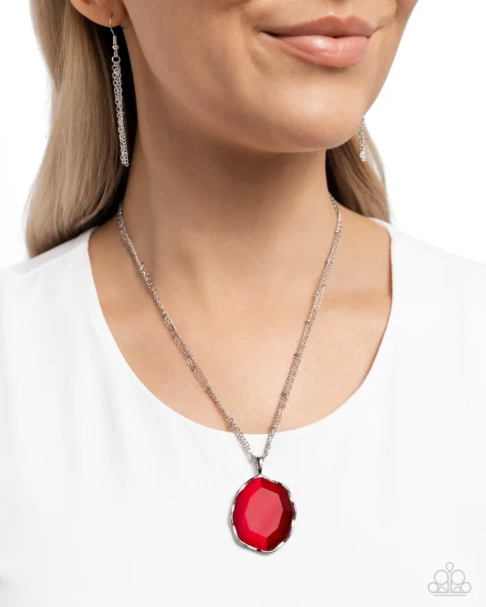 Paparazzi Necklace Showstopping Season Red Paparazzi Jewelry Necklaces