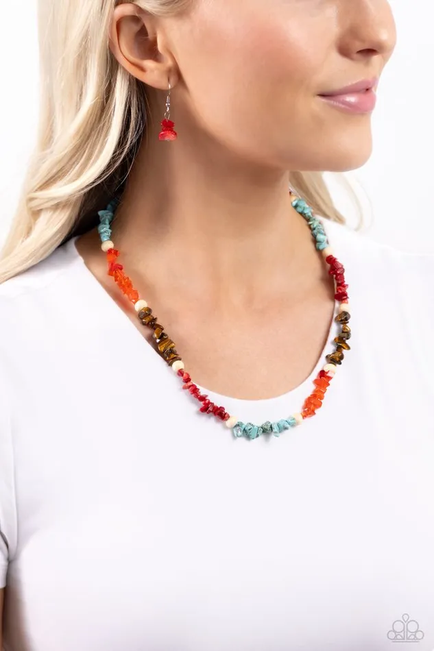 Paparazzi Necklace Soothing Stones Red Paparazzi Jewelry Necklaces