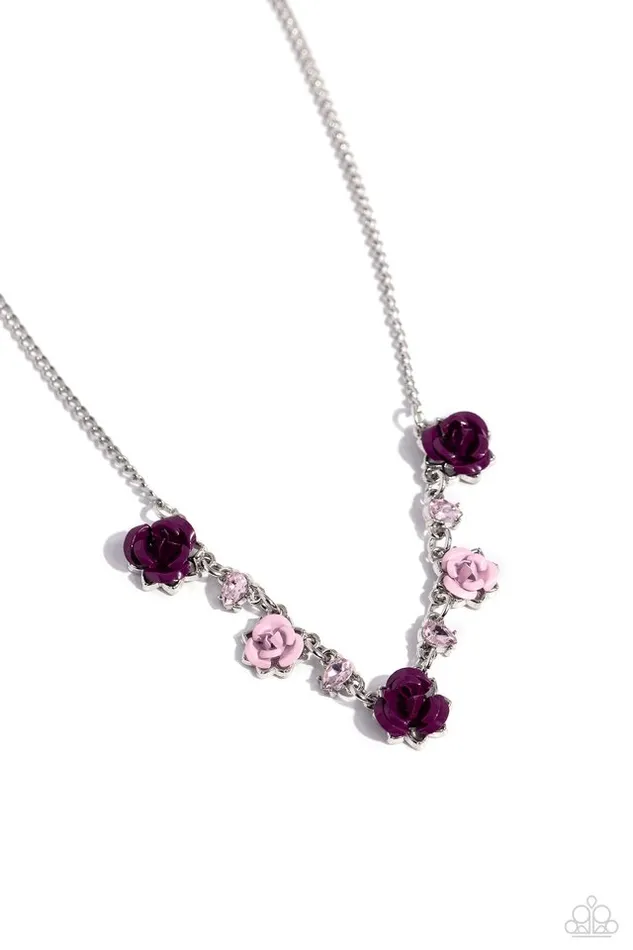 Paparazzi Necklace Strike a ROSE Purple Paparazzi Jewelry Necklaces Paparazzi Necklace Strike a ROSE Purple Paparazzi Jewelry Necklaces