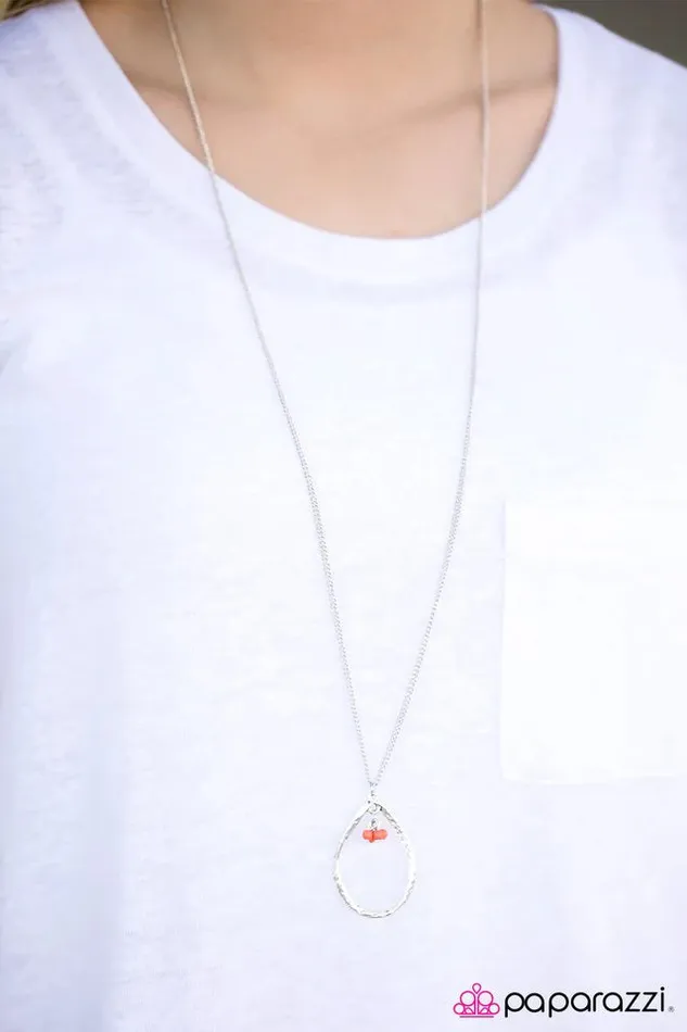 Paparazzi Necklace Summer Skies Orange Paparazzi Jewelry Necklaces