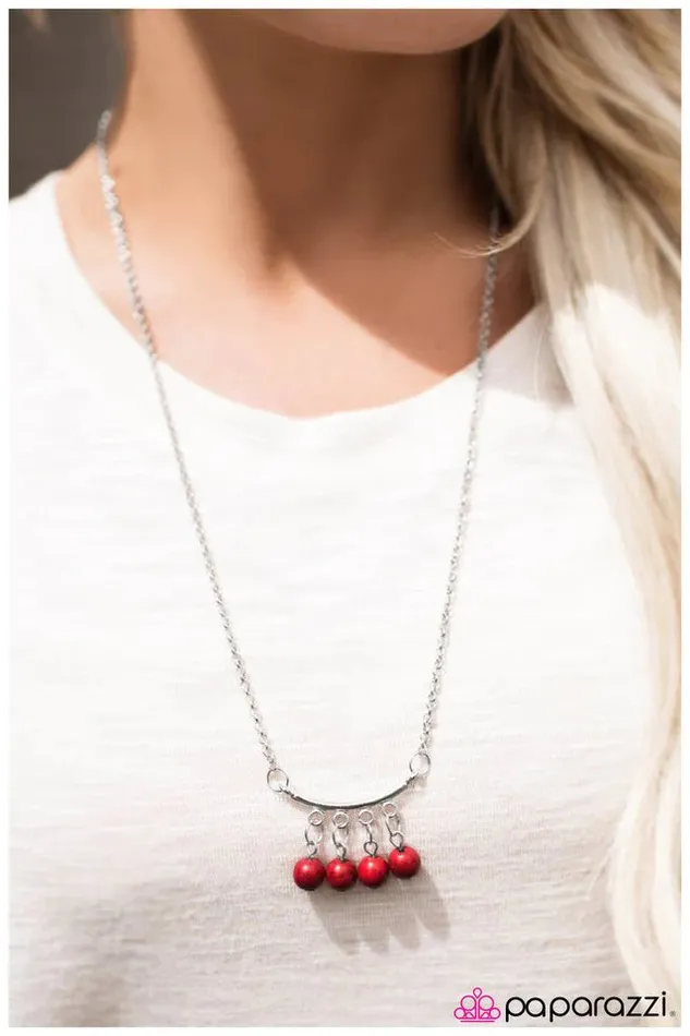 Paparazzi Necklace The Last Ride Red Paparazzi Jewelry Necklaces