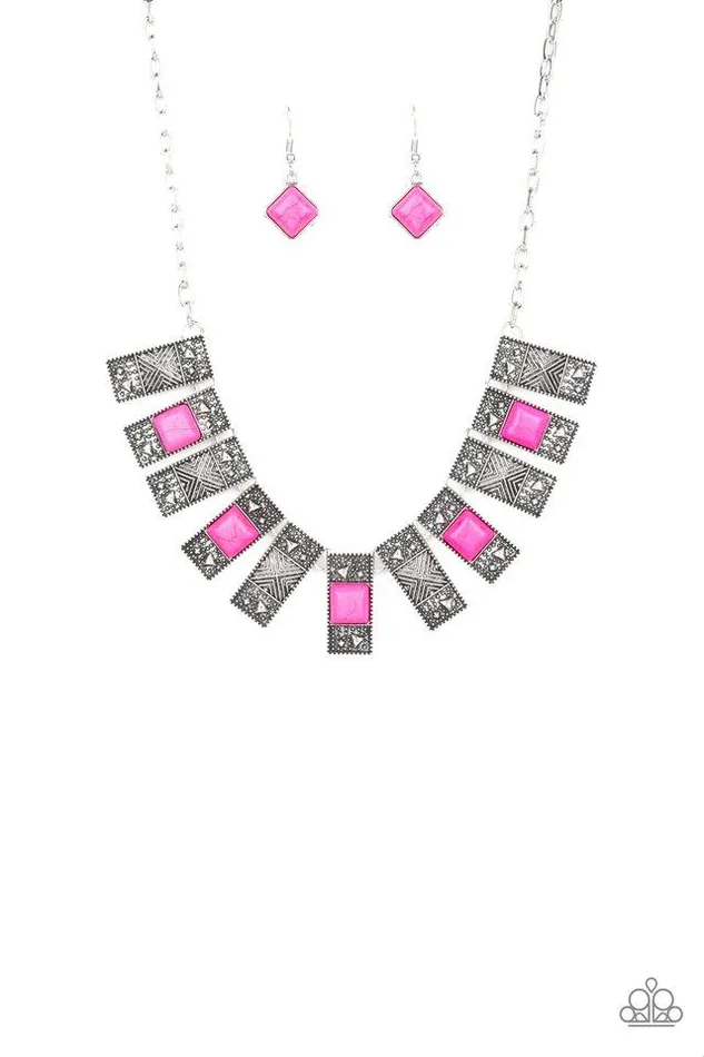 Paparazzi Necklace The MANE Contender Pink Paparazzi Jewelry Necklaces