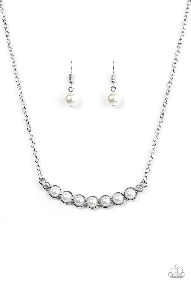 Paparazzi Necklace The Ruling Class White Paparazzi Jewelry Necklaces