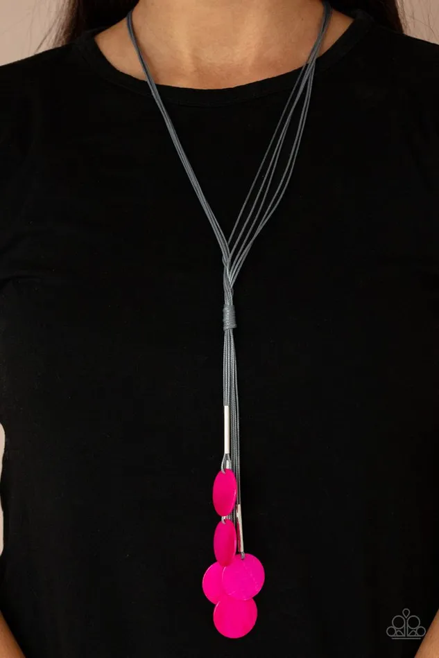 Paparazzi Necklace Tidal Tassels Pink Paparazzi Jewelry Necklaces
