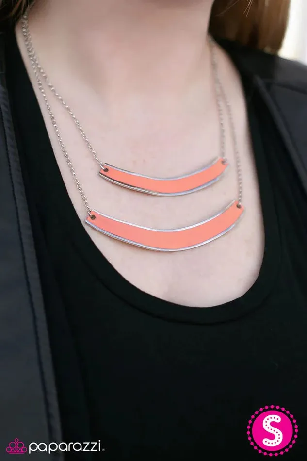 Paparazzi Necklace Warped Tour Orange Paparazzi Jewelry Necklaces