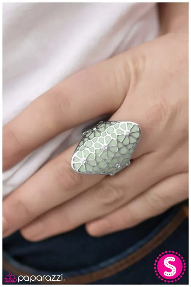 Paparazzi Ring A Spring Spree Green Paparazzi Jewelry Rings
