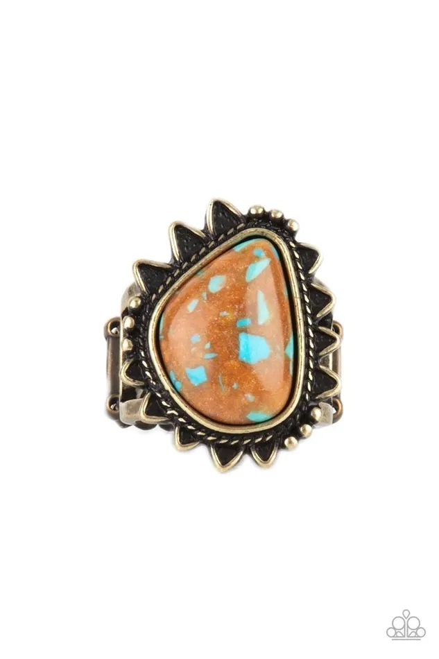 Paparazzi Ring Adobe Sunrise Brass Paparazzi Jewelry Rings Paparazzi Ring Adobe Sunrise Brass Paparazzi Jewelry Rings