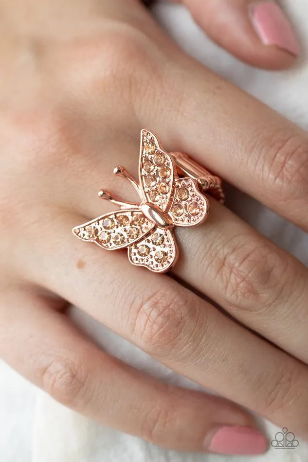 Paparazzi Ring Bona Fide Butterfly Copper Paparazzi Jewelry Rings