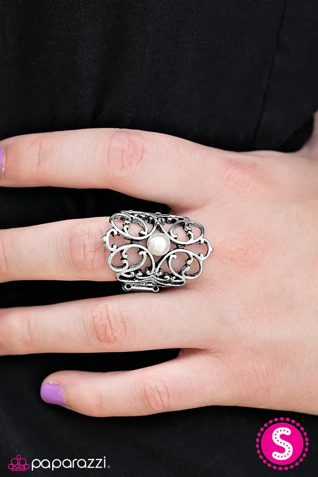 Paparazzi Ring Castles and Chariots White Paparazzi Jewelry Rings