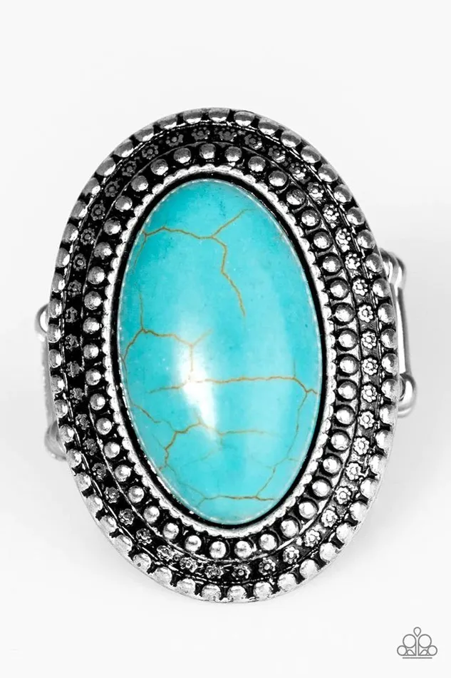 Paparazzi Ring Country Girl Chic Blue Paparazzi Jewelry Rings