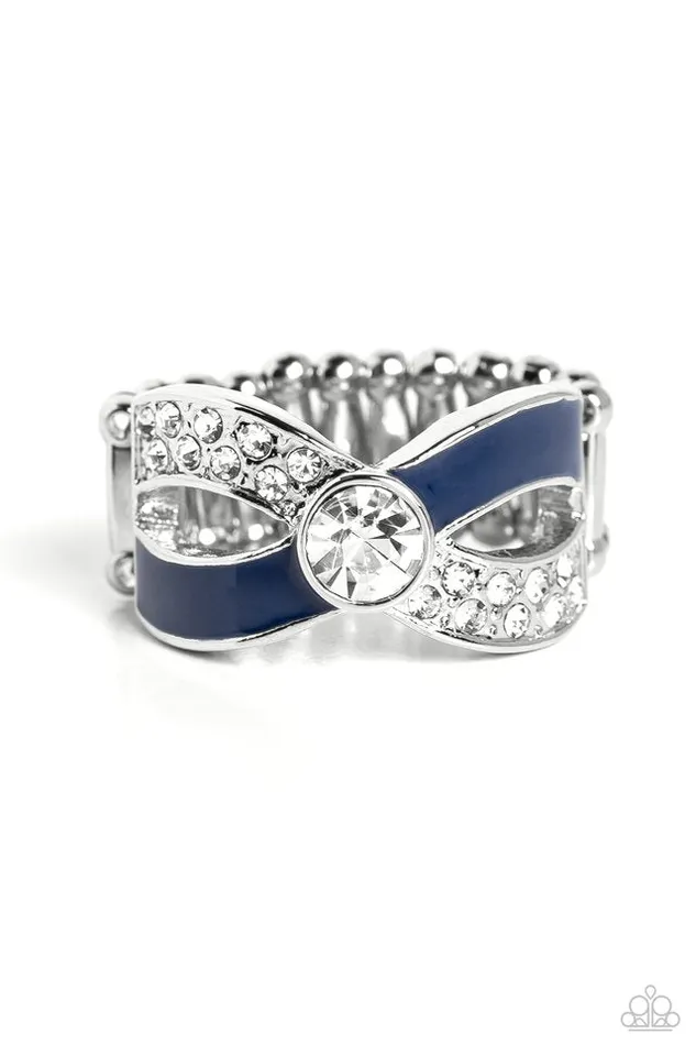 Paparazzi Ring CROSSED and Found Blue Paparazzi Jewelry Rings Paparazzi Ring CROSSED and Found Blue Paparazzi Jewelry Rings
