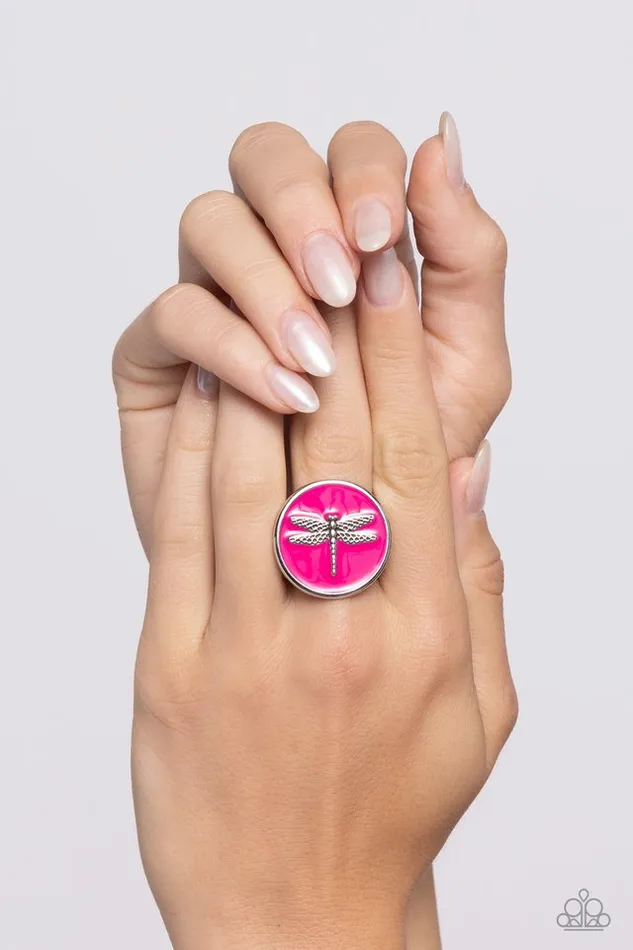 Paparazzi Ring Debonair Dragonfly Pink Paparazzi Jewelry Rings