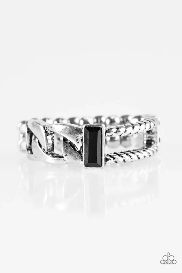 Paparazzi Ring Runway Edge Black Paparazzi Jewelry Rings