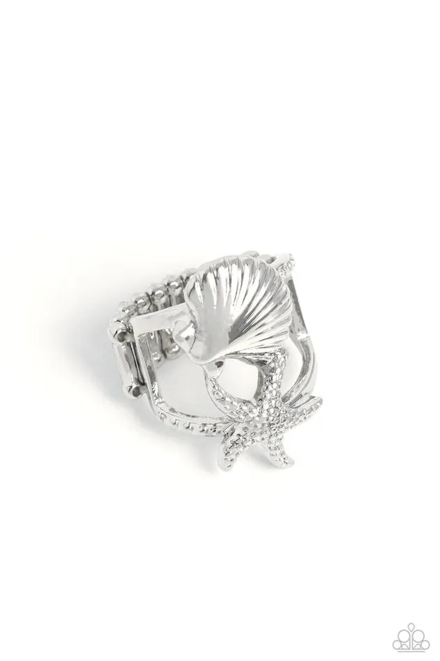 Paparazzi Ring Seashell Showcase Silver Paparazzi Jewelry Rings Paparazzi Ring Seashell Showcase Silver Paparazzi Jewelry Rings