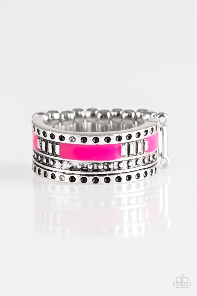 Paparazzi Ring Super Summer Pink Paparazzi Jewelry Rings