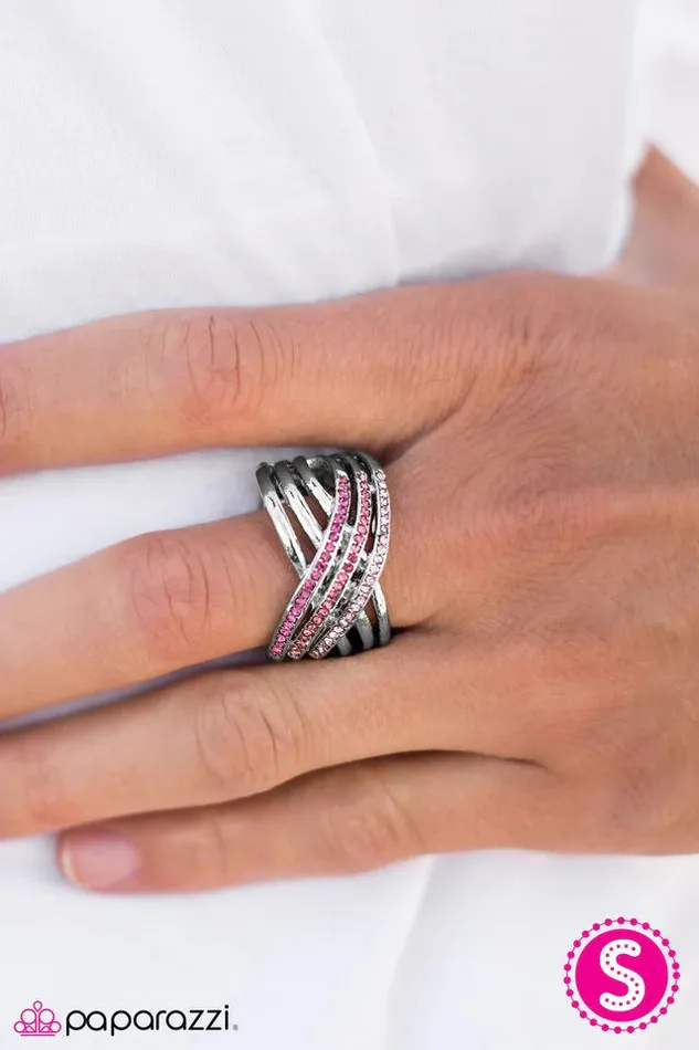 Paparazzi Ring The High Dive Pink Paparazzi Jewelry Rings