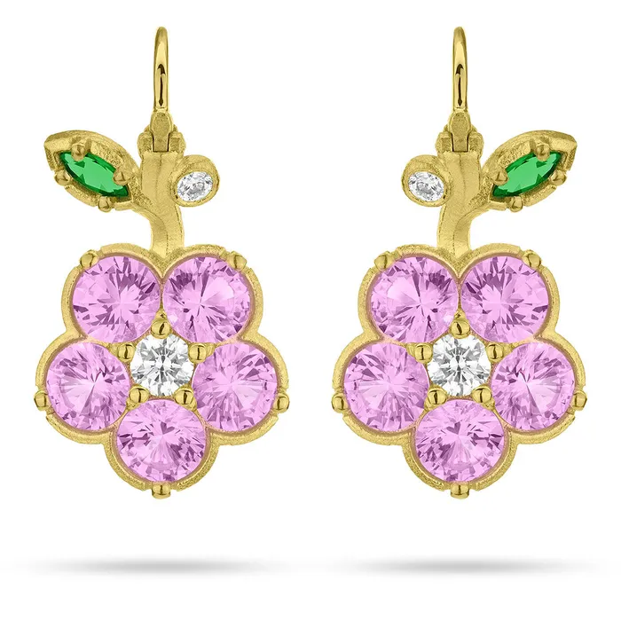 Paul Morelli Earrings Paul Morelli Pink Sapphire Wild Child Drop Earrings