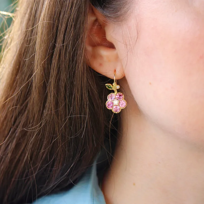 Paul Morelli Earrings Paul Morelli Pink Sapphire Wild Child Drop Earrings
