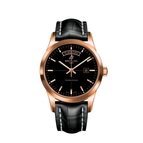 PreStyled Sets Breitling Breitling TRANSOCEAN DAY DATE 43mm 18k Red Gold Black dial Watch R45310121B1P1 PreStyled Sets Breitling Breitling TRANSOCEAN DAY DATE 43mm 18k Red Gold Black dial Watch R45310121B1P1