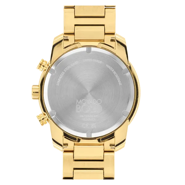 PreStyled Sets Movado Movado BOLD Verso Yellow GoldPlated 44mm Chronograph
