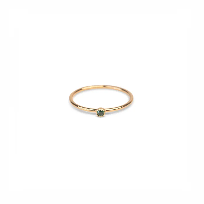 RG Earrings Gold Filled Emerald Crystal Stacker