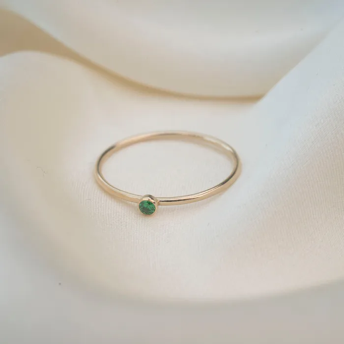RG Earrings Gold Filled Emerald Crystal Stacker