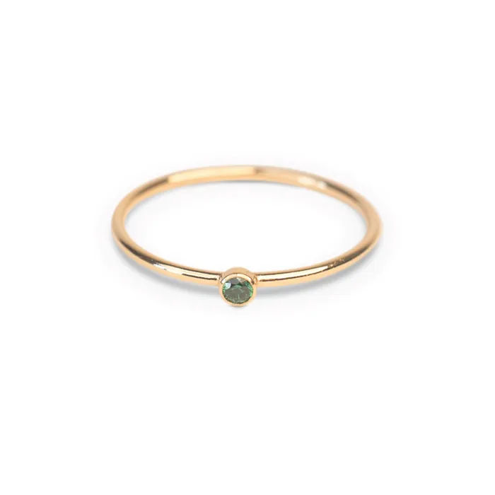 RG Earrings Gold Filled Emerald Crystal Stacker