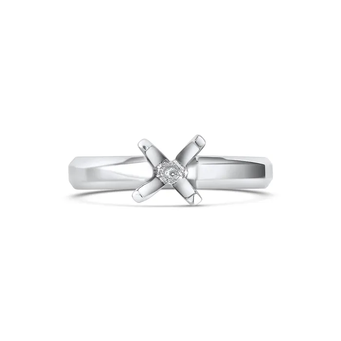 Rings 14K White Gold Solitaire Mount Ring Engagement Collections