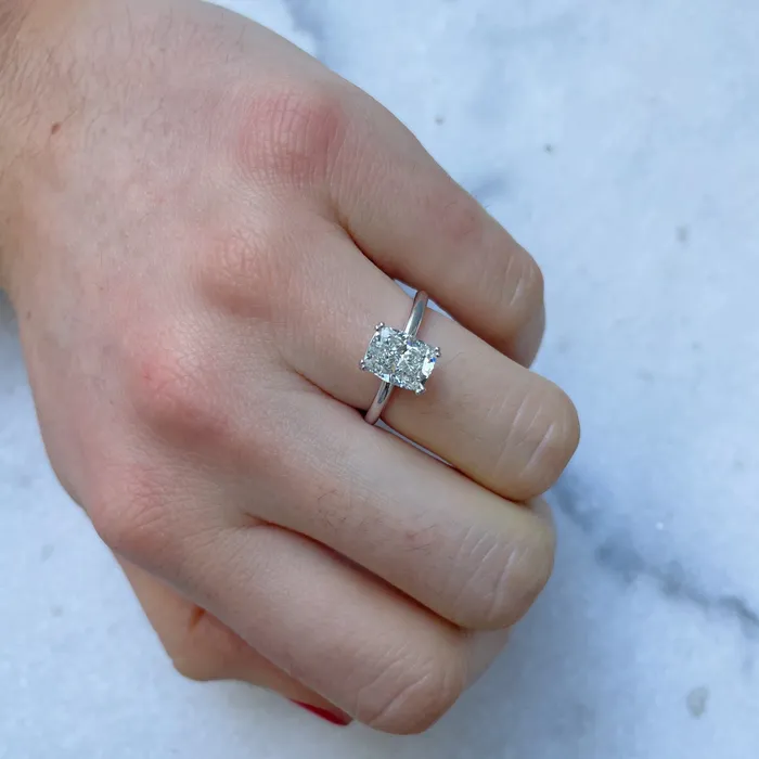 Rings Croghans 2ct I SI1 Cushion Brilliant Diamond Solitaire 14K Gold Engagement Ring