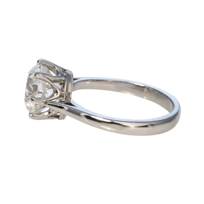 Rings Croghans Estate 342ct J VS1 Old European Cut Diamond Platinum Engagement Ring
