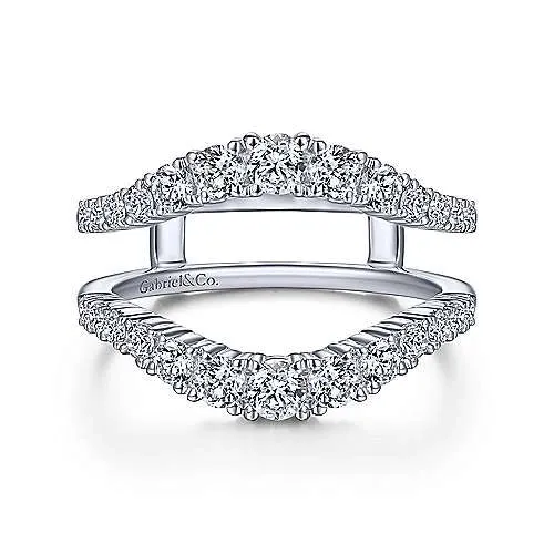 Rings Gabriel Co Gabriel Co Contemporary 14K White Gold Diamond Ring Enhancer Rings Gabriel Co Gabriel Co Contemporary 14K White Gold Diamond Ring Enhancer