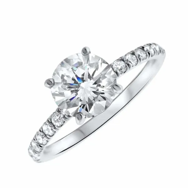 Rings Gorgeous GIA 152CT round brilliant diamond engagement 14k white gold ring ENG19500 Diamond Source NYC