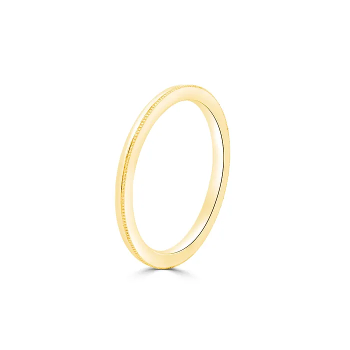 Rings Jack Kelege Jack Kelege 18K Yellow Gold Milgrain Band