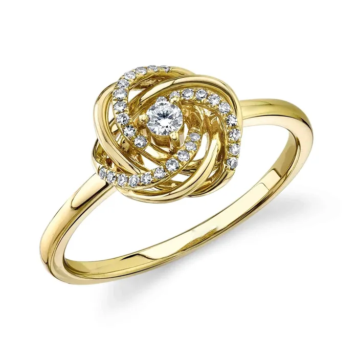 Rings Meierotto Jewelers 14K Yellow Gold Diamond Love Knot Ring