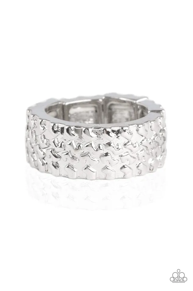 Rings Paparazzi Jewelry Paparazzi Ring All Wheel Drive Silver