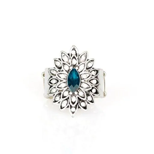 Rings Paparazzi Jewelry Paparazzi Ring Blooming Fireworks Blue