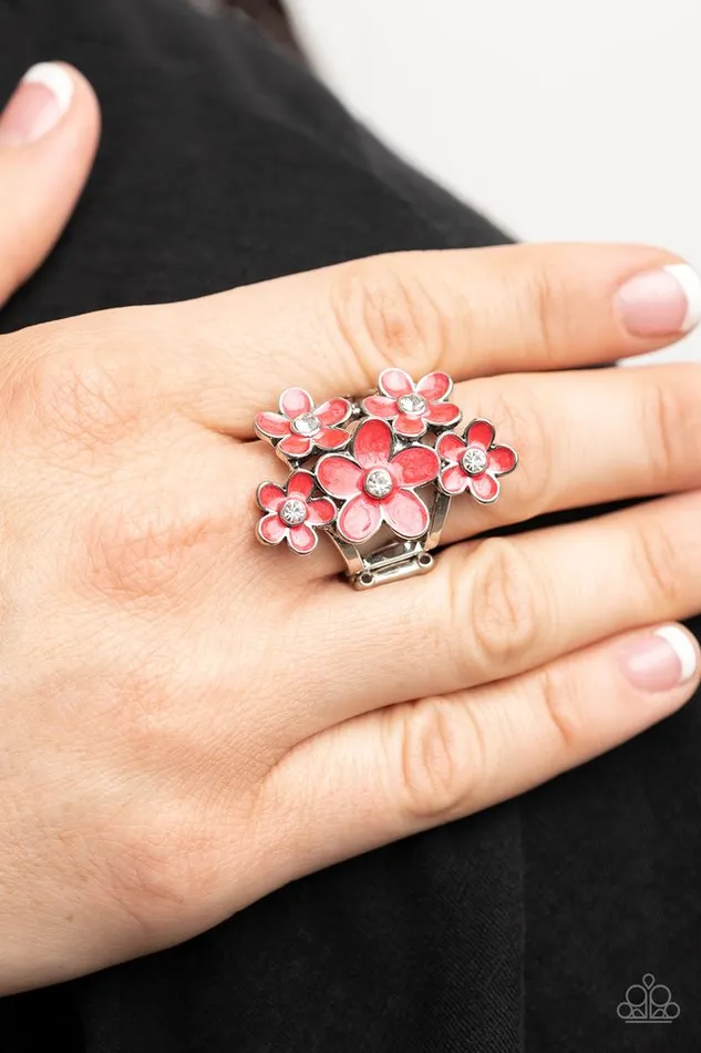 Rings Paparazzi Jewelry Paparazzi Ring Boastful Blooms Red