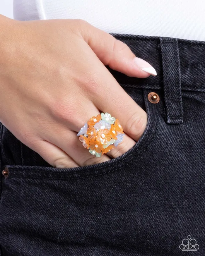 Rings Paparazzi Jewelry Paparazzi Ring Corsage Celebration Orange