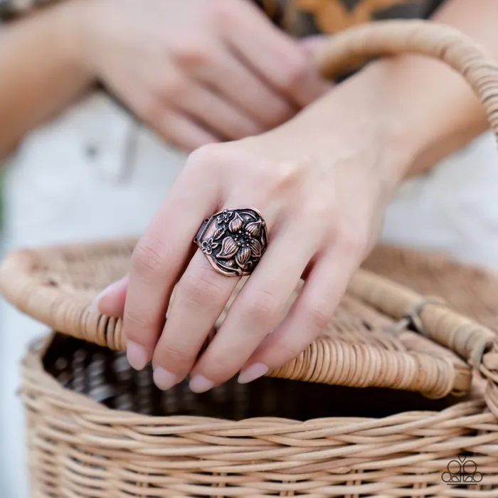Rings Paparazzi Jewelry Paparazzi Ring Hibiscus Harbor Copper Rings Paparazzi Jewelry Paparazzi Ring Hibiscus Harbor Copper