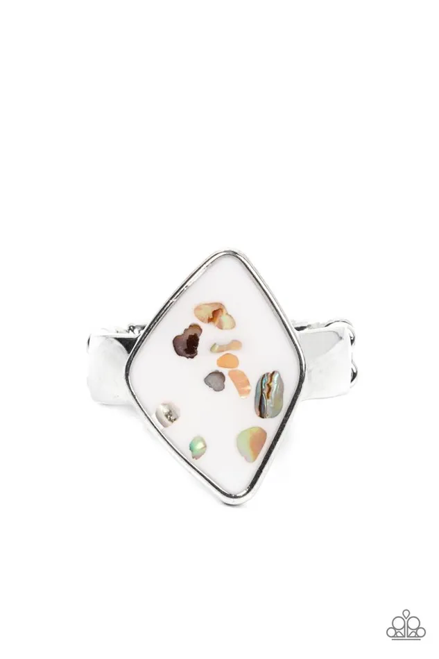 Rings Paparazzi Jewelry Paparazzi Ring Stellar Shores White Rings Paparazzi Jewelry Paparazzi Ring Stellar Shores White