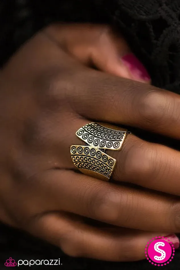 Rings Paparazzi Ring Abstract ARTisan Brass Paparazzi Jewelry