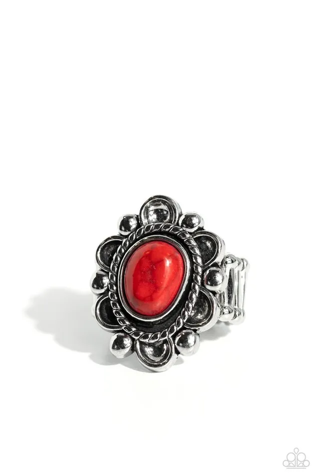 Rings Paparazzi Ring Desert Prairie Red Paparazzi Jewelry Rings Paparazzi Ring Desert Prairie Red Paparazzi Jewelry