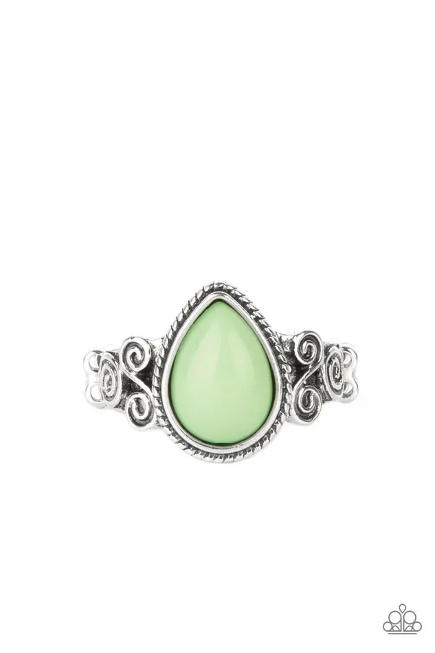 Rings Paparazzi Ring Dreamy Droplets Green Paparazzi Jewelry Rings Paparazzi Ring Dreamy Droplets Green Paparazzi Jewelry