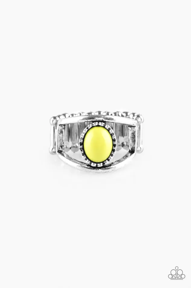 Rings Paparazzi Ring Summer Tour Green Paparazzi Jewelry