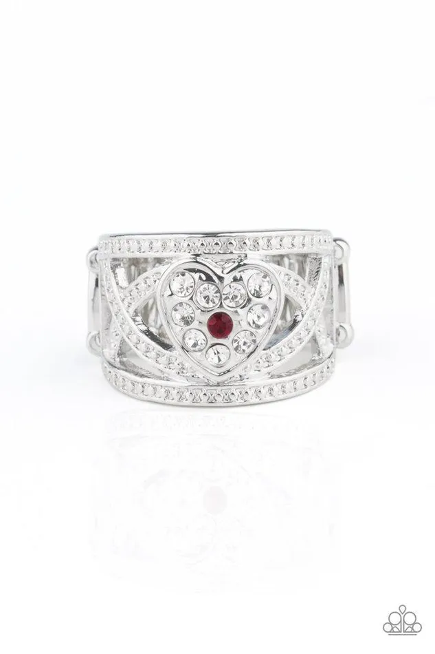 Rings Paparazzi Ring Sweetly Sweetheart Red Paparazzi Jewelry