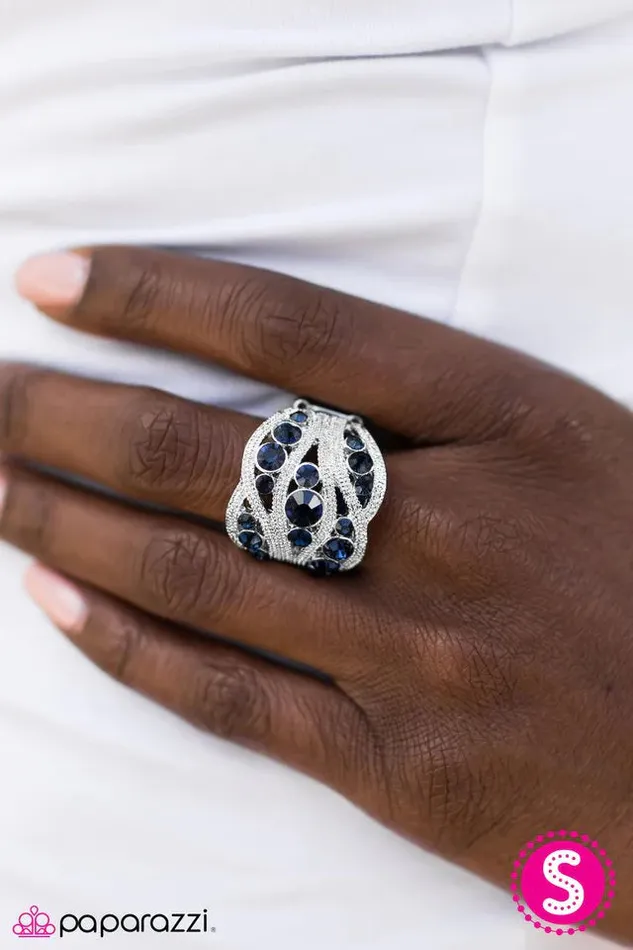 Rings Paparazzi Ring The Queen has Arrived Blue Paparazzi Jewelry
