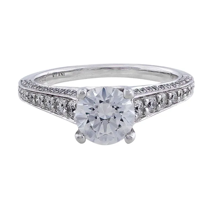 Rings Ritani 18k White Gold Modern Bead And Bright Setting Solitaire Ring