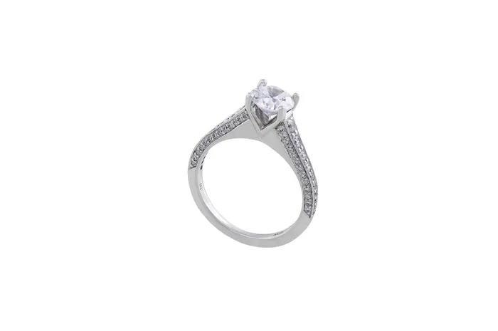 Rings Ritani 18k White Gold Modern Bead And Bright Setting Solitaire Ring