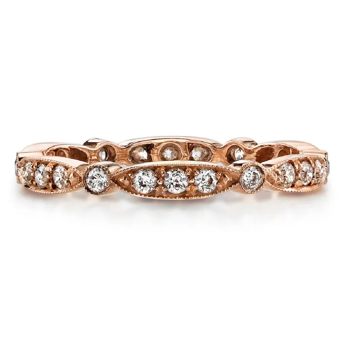 Rings Single Stone 18K Rose Gold Sadie Band Single Stone